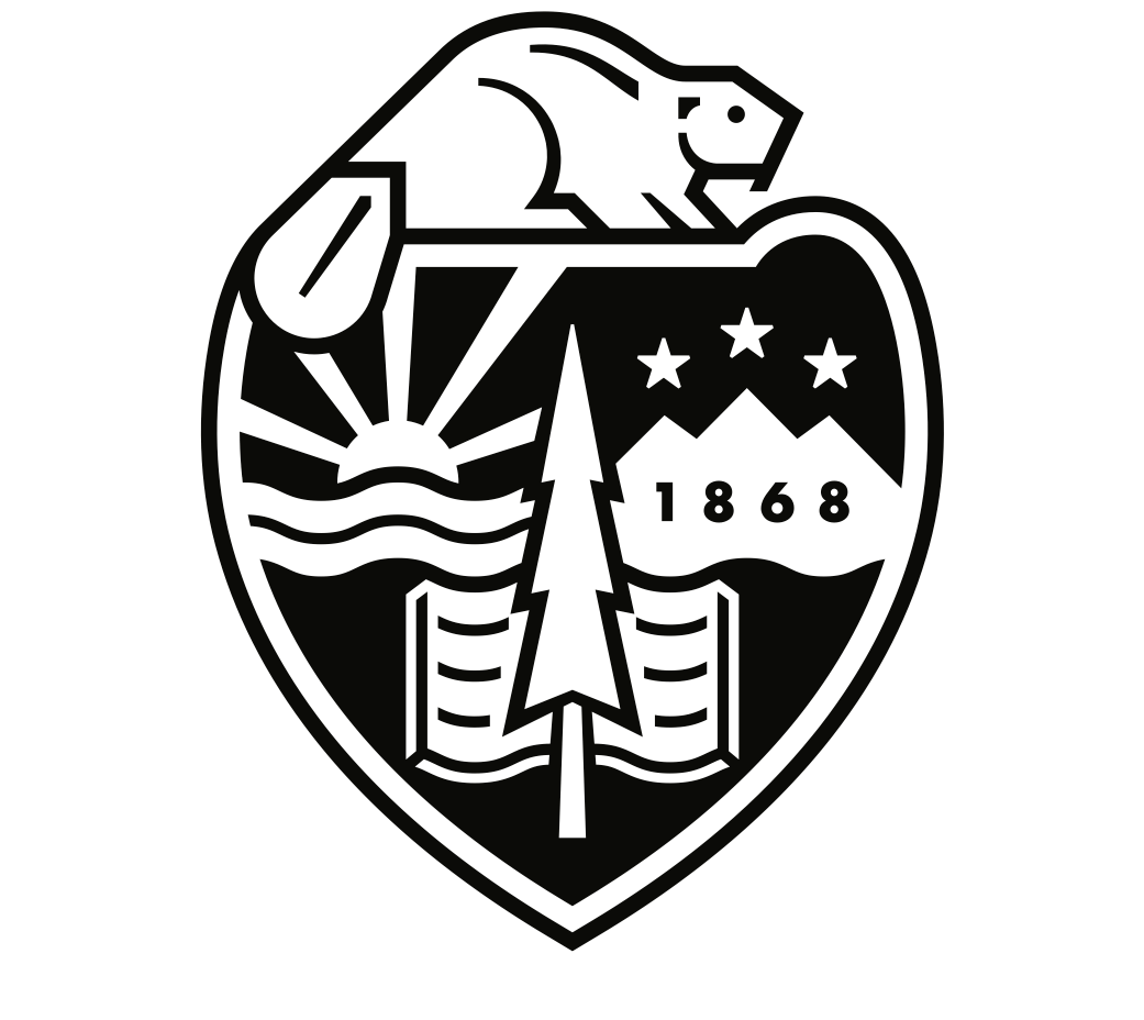 The Oregon State block logo.